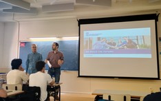 Zajęcie ze studentami w Terrassa School of Industrial, Aerospace and Audiovisual Engineering