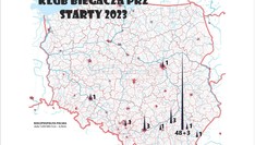 Mapa startów Klubu Biegacza PRz w 2023 roku